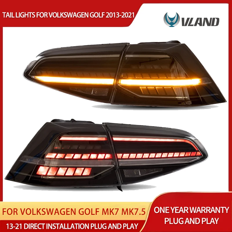 13-21 Golf MK7 MK7.5 Hatchback Vland feux arrière LED avec clignotant séquentiel