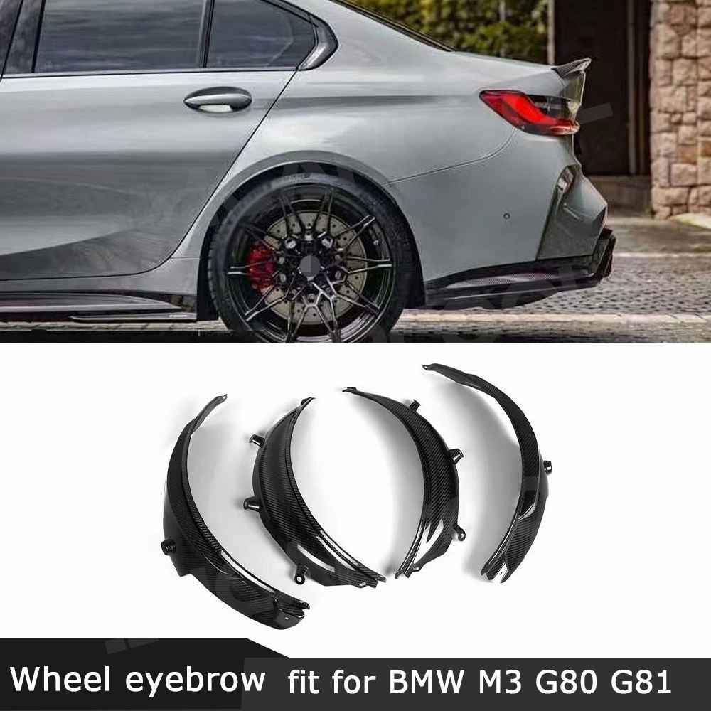 

Real Carbon Fiber Car Bumper Side Fender Trim Cover Wheel Eyebrow Body Kits For BMW 3 Series M3 G80 G81 2021+