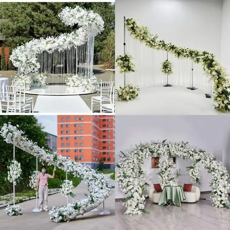 for W-C016 New Hanging Green Plants Background Flowers Wedding Ornament Arched Wedding Decoration Flowers