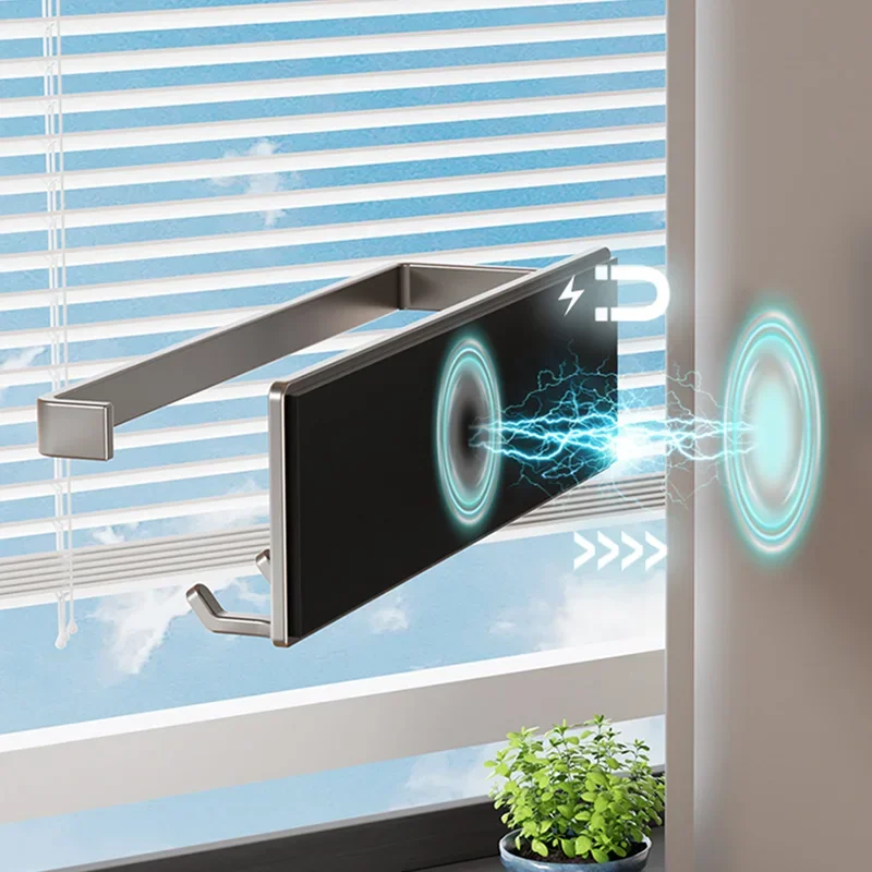 Magnetic Kitchen Roll Holder Wall Mount Fridge Paper Towel Holder Refrigerator Organizer Rag Cling Film Tin Foil Hanging Rack