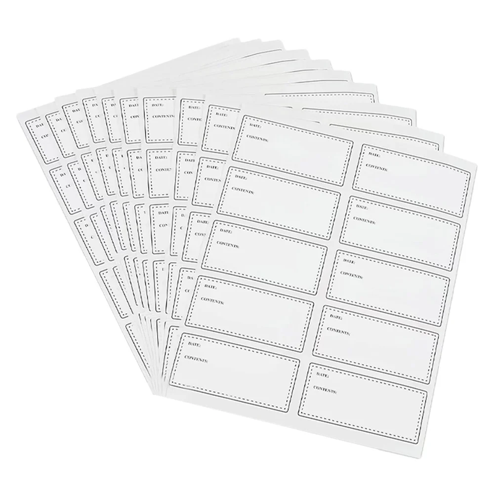 Waterproof Oil-Resistant Labels Food Date Marking Self-Adhesive Bottle Stickers Handwriting Label For Kitchen Office