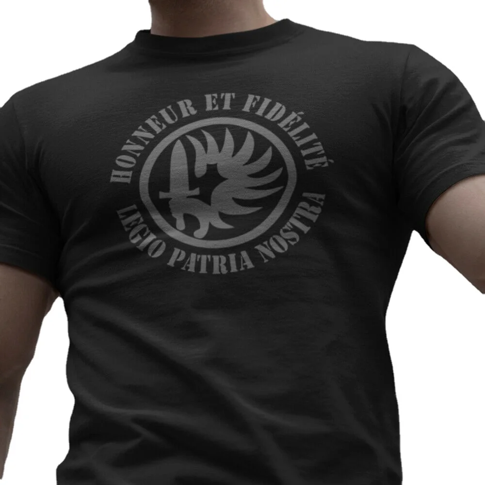 Legion Etrangere Logo Honor & Fidelity French Foreign legion T-Shirt. Summer Cotton O-Neck Short Sleeve Mens T Shirt New S-3XL