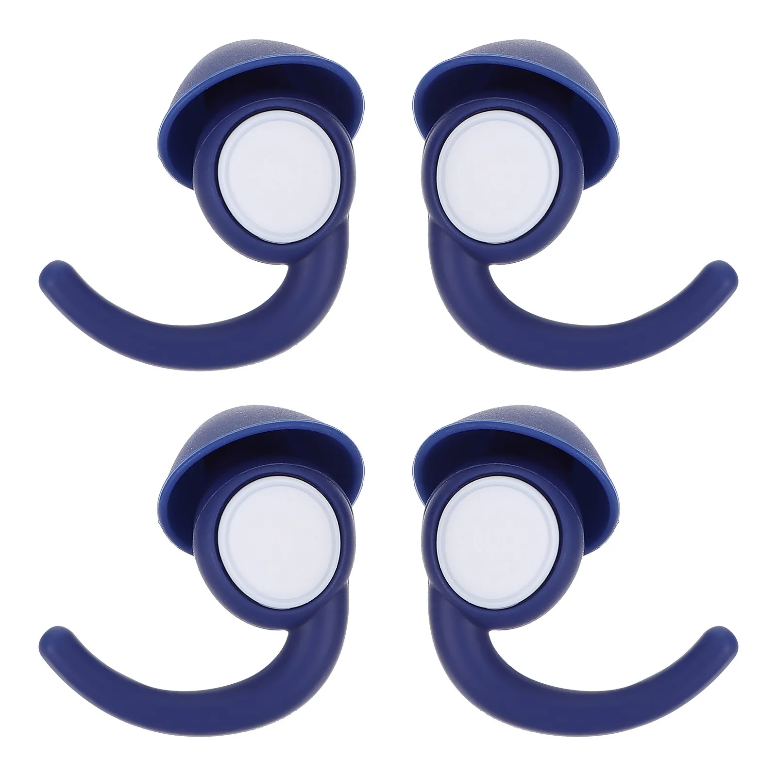 

2Pairs Anti-Noise Earplugs Silicone Soft Comfortable for Sleeping Swimming Studying Reusable Washable Invisible Noise Reduction