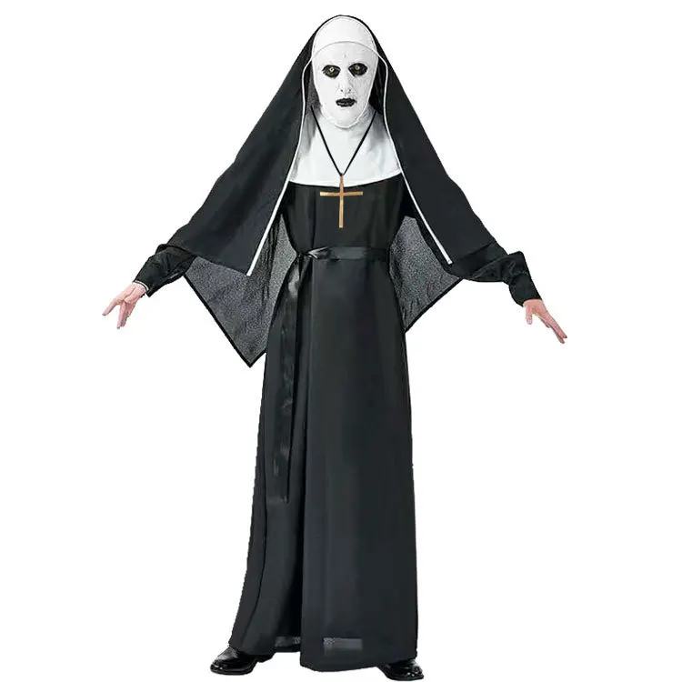 

loween Nun Terror Cosplay Habit Priest Robe Women's Costume loween Par Props Monastic Wear Stage Performance