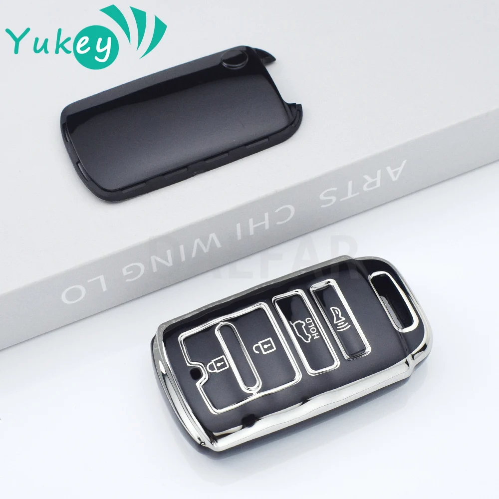 4 botones TPU Auto Shell Fob cubierta soporte para KIA Cadenza K9 K7 K-04 Sorento K900 y nuevo K7 funda para llave de coche Protector de llavero