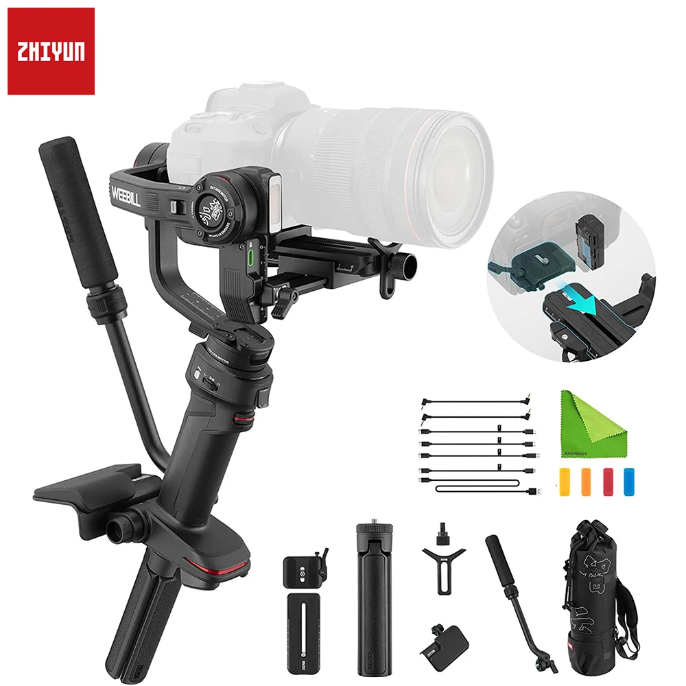 ZHIYUN Weebill 3 Handheld Gimbal Stabilizer 3-Axis Gimbal With Fill Light&Fast Charging for Canon Sony Mirrorless Camera