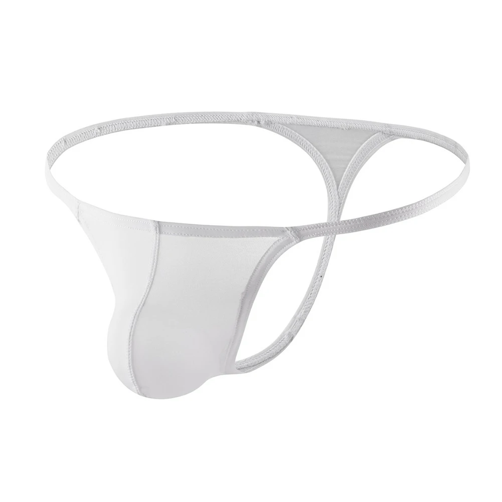 For All Seasons Ice Silk Underwear G-string Panties Regular Length Sexy Style High Stretch Low Waist For Daily Use