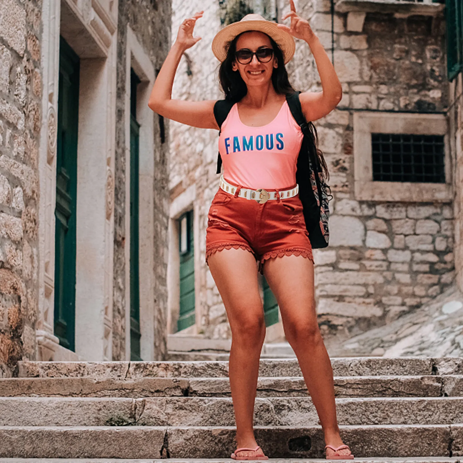 

1 шт. Декоративный ремень для женщин, модный пояс из искусственной кожи, стильный ремень с пряжкой, аксессуар для повседневной и официальной одежды