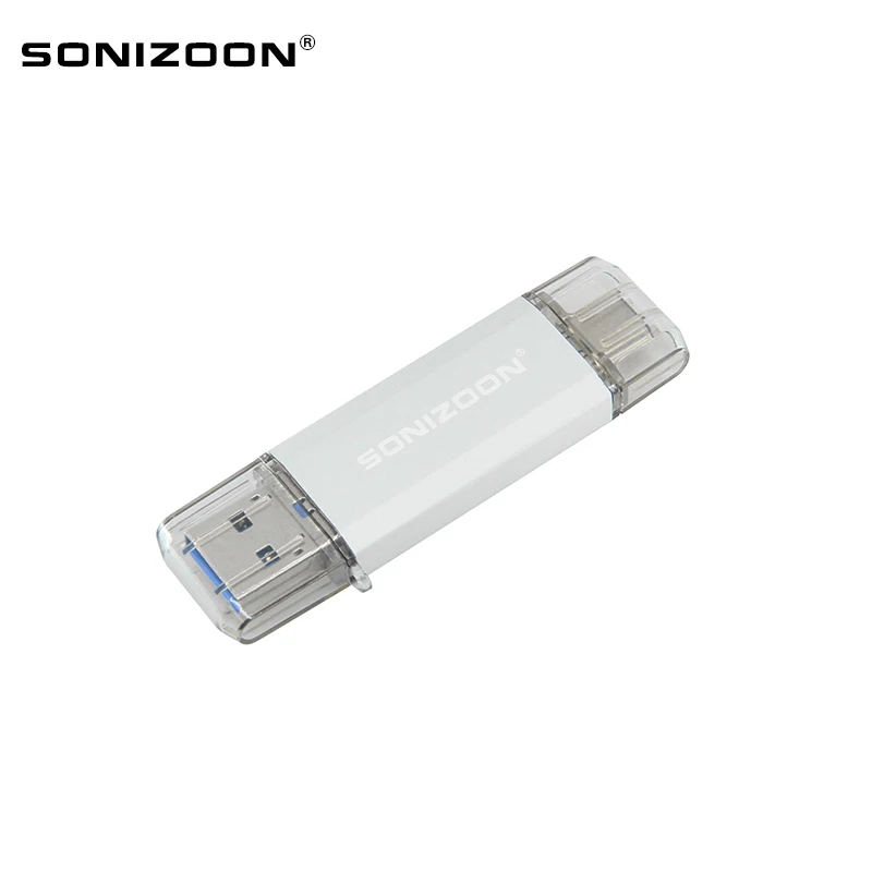 Sonizoon-pen drive otg tipo c, 256gb 128gb 64gb 32gb, pendrive para dispositivo com entrada usb tipo c