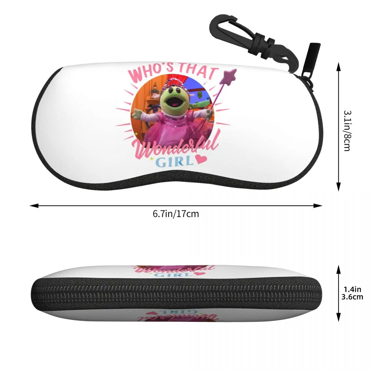 Nanalan 그녀는 어떤 멋진 소녀인가 쉘 안경 케이스 보호대 선글라스 상자 여성 남성 소프트 안경 가방 파우치