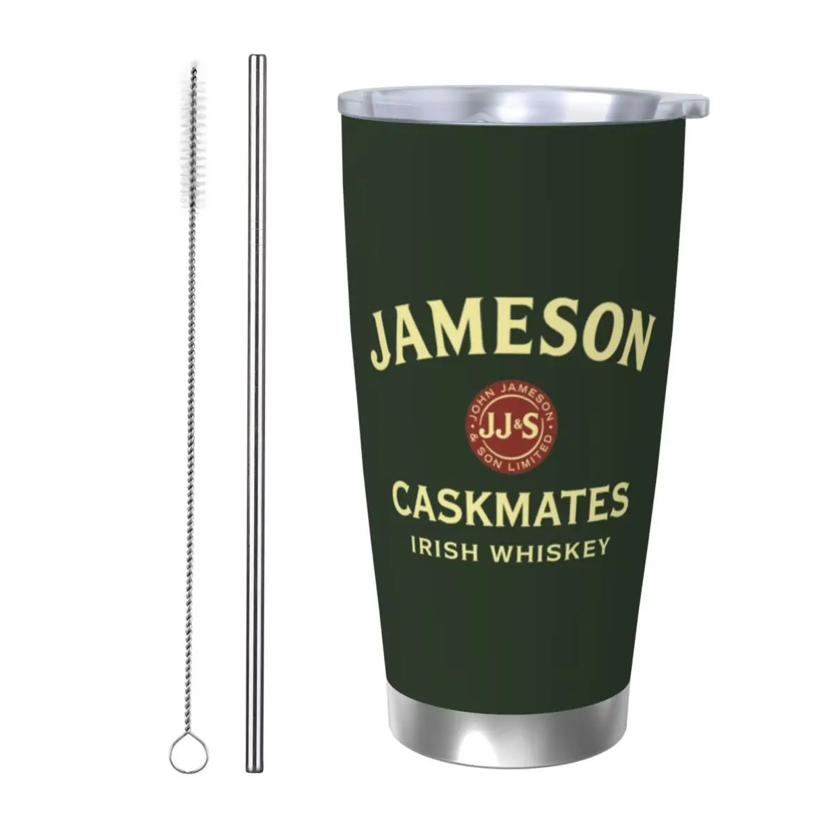 

Редкий стакан Cask-The Jameson из нержавеющей стали, кружки с вакуумной изоляцией, термохолодная чашка, соломинка с крышкой, 20 унций
