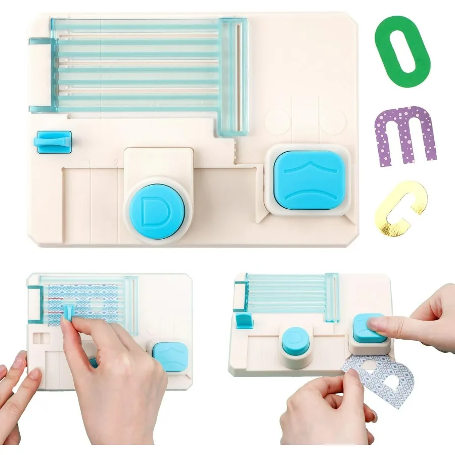 Papan Pelubang Alfabet Mini 6X4.25 Inci Pelubang Kertas untuk Kartu Kerajinan DIY Dekorasi Pesta Buku Tempel Proyek Kerajinan DIY Kustom