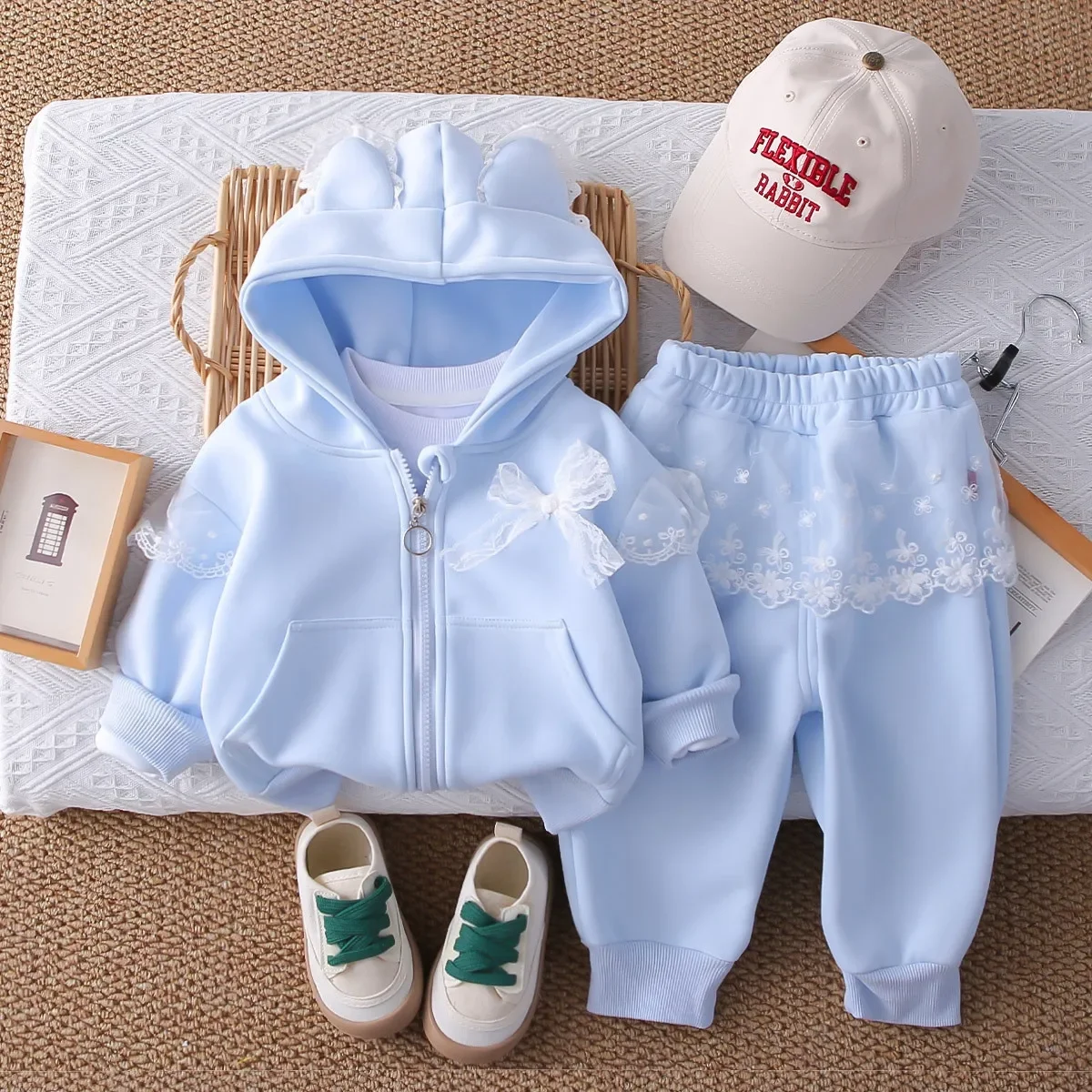 

Новый весенне-осенний детский повседневный спортивный костюм, детская куртка на молнии для девочек, рубашка, брюки, 3 шт./компл., детская хлопковая одежда, спортивные комплекты