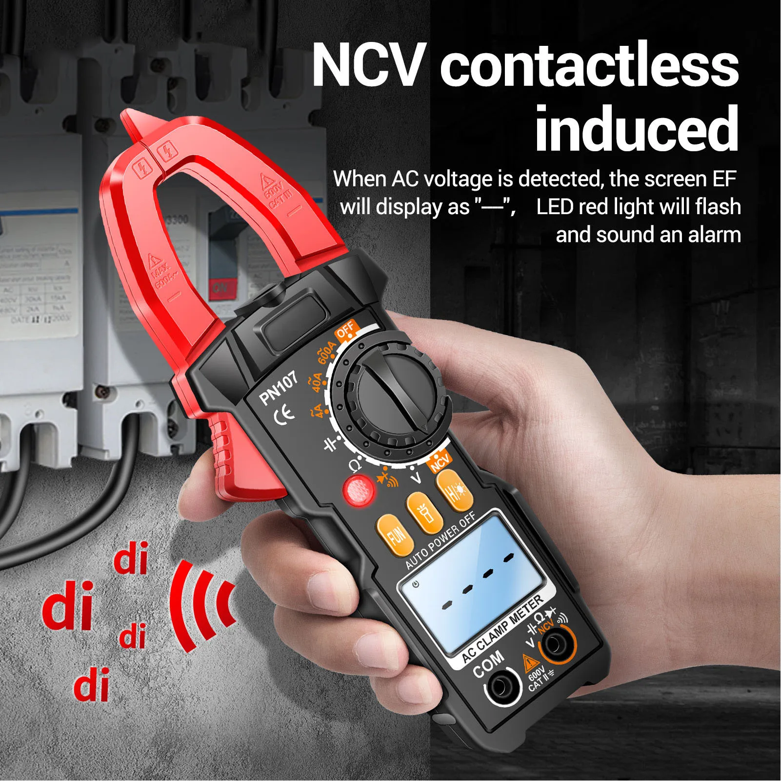 Digital Clamp Multimeter Tester 600V 5999 Count Voltage Current Resistor Capacitance Tester