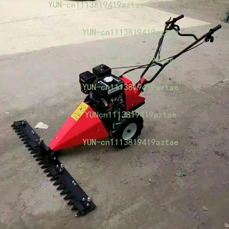 Hand Push Self-propelled Lawnmower, 6.5HP 2 Stroke Engine Steel Frame Grass String Trimmer Brush Cutter