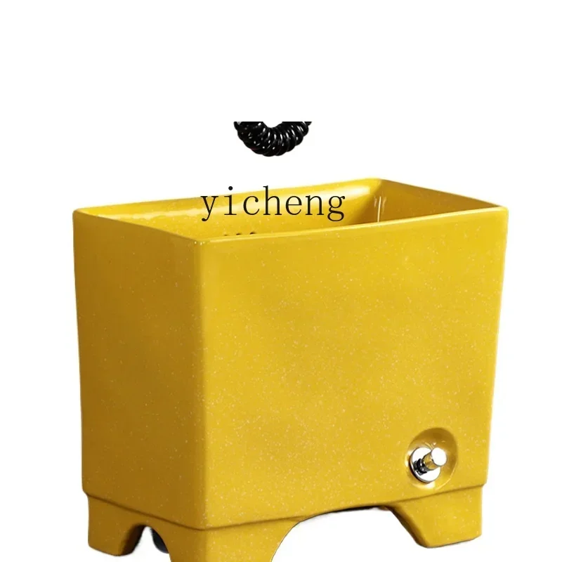 b2Color High Foot Wash Mop Pool Ceramic Home Balcony Mop Sink Outdoor Courtyard Pool
