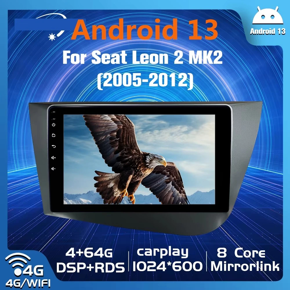 

Android Auto Car Radio For Seat Leon 2 MK2 2005-2012 Car Multimedia Player GPS Navigation Head Unit Stereo IPS Carplay Auto 4G
