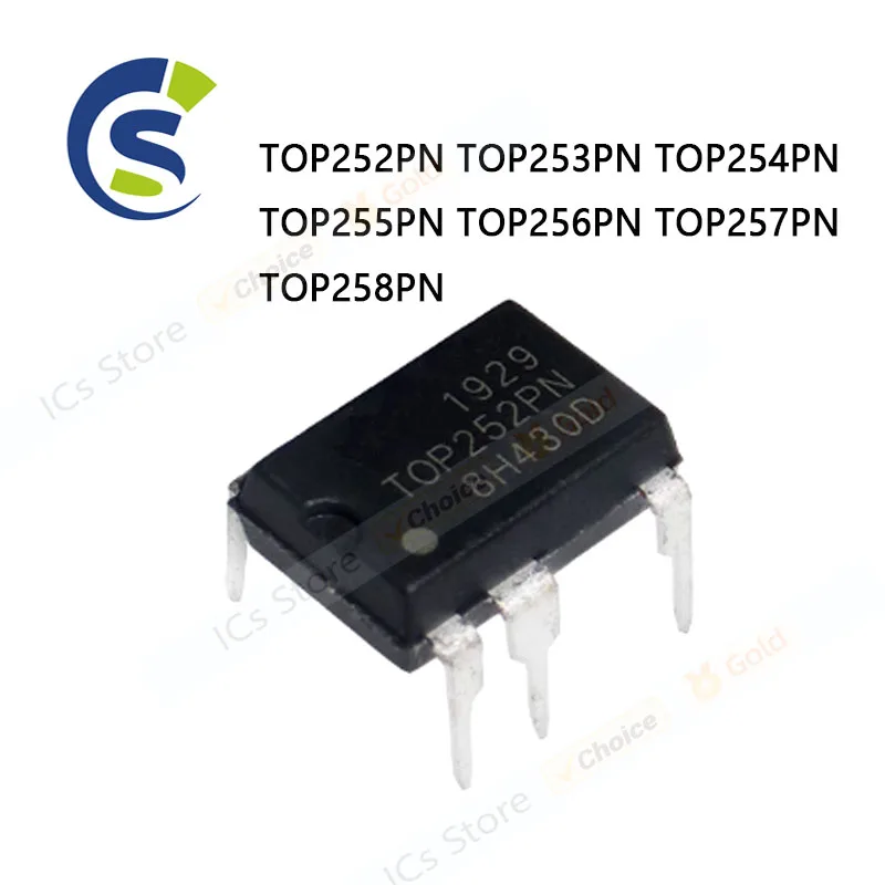 5PCS 100% New DIP-7 TOP252PN TOP253PN TOP254PN TOP255PN TOP256PN TOP257PN TOP258PN