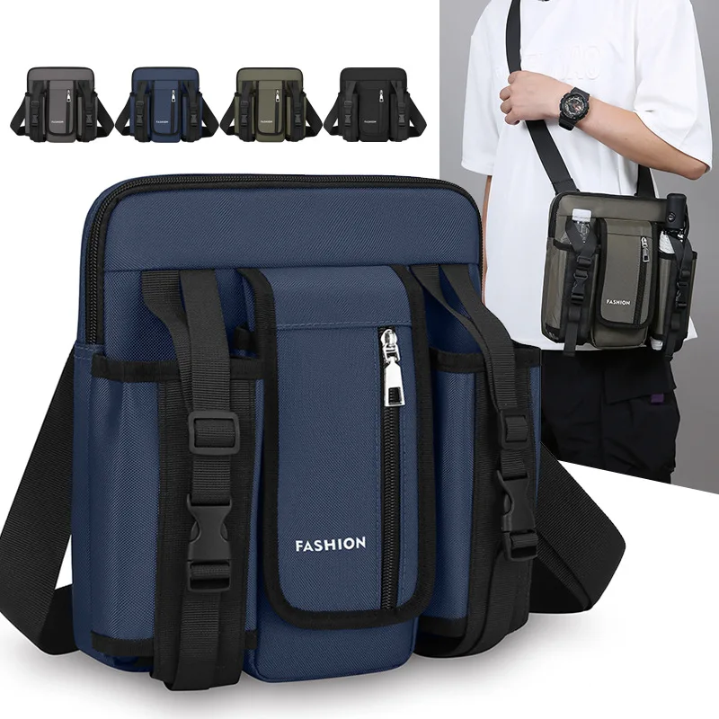 Multi Functional Crossbody Shoulder Bag for Outdoor Travel, Sports, Large Capacity with Water Bottle Umbrella Bag and More