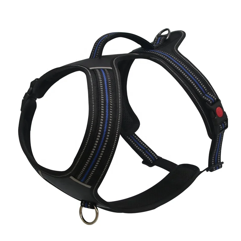 

Factory Made Dog Harness With Handle Increase Control Soft Mesh Padded Breathable Combat Adjustable for Daily Sporting