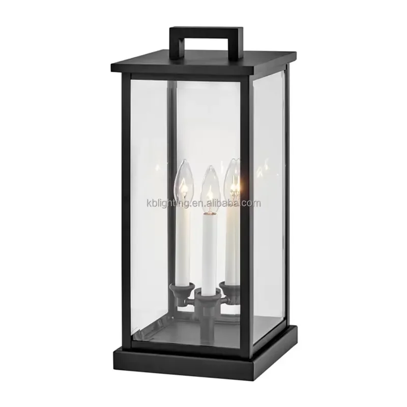 Modern LED Outdoor Pillar Light Waterproof Garden Fence Lamp Exterior Wall Mounting Fixture for House Yard Patio Decorative