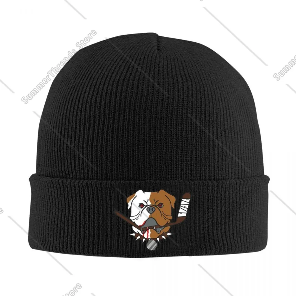 SHORESY Sudbury Bulldogs Logo Warm Knitted Cap Fashion Bonnet Hat Autumn Winter Outdoor Beanies Hats for Unisex Adult