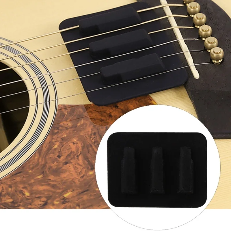 1PC Soft Silicone Guitar Mute Pad Musical Instruments Practice Silencer Guitar Parts Accessories Silencing Cover