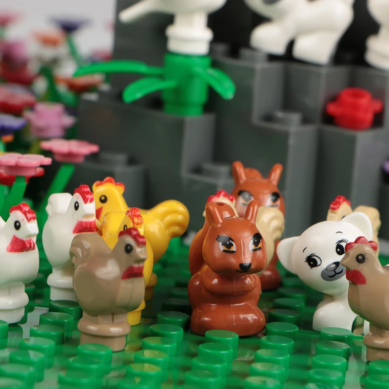 

10 шт., Детский конструктор «курица»