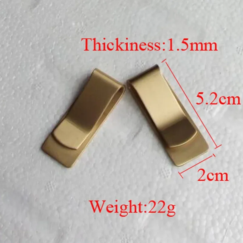 Vintage Massief Messing Geld Clip Portemonnee 1.5Mm Dikte Metalen Mannen Contant Factuur Klem Houder Id Creditcard Map Voor Mannelijke Mini Portemonnee