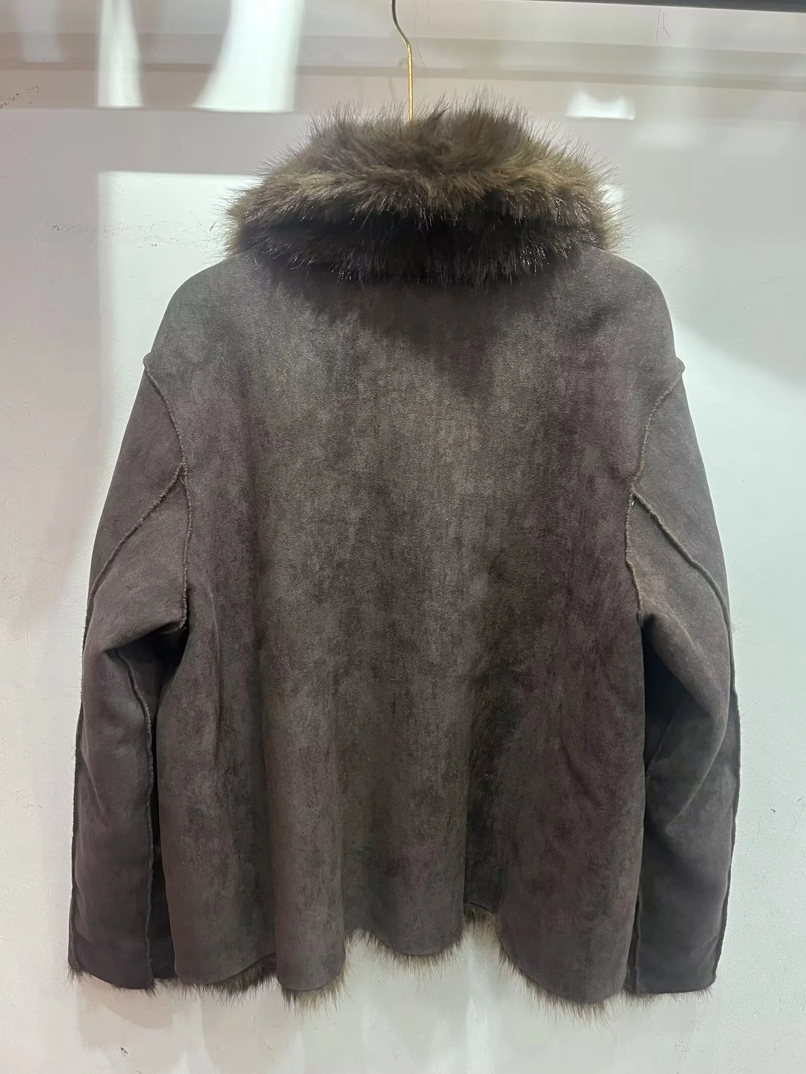 منتج شتوي جديد ملابس نسائية على الطراز الأوروبي والأمريكي معطف سترة بتأثير الفرو الاصطناعي على الوجهين #2