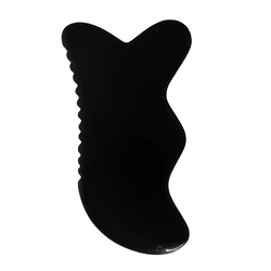 Gua Sha Massager Natural Black Bian Stone Guasha Board for Foot Neck Back Face Massage