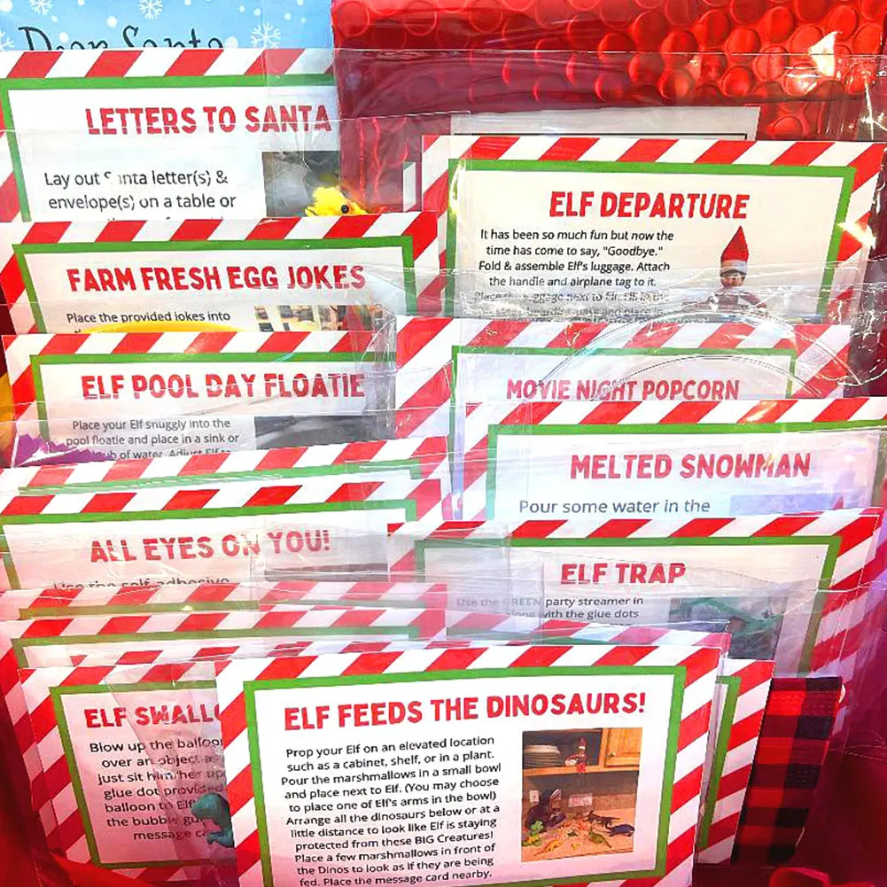 Elf Kit 12/24 Dagen Kerstmis Countdown Cadeauset Mooi Speelgoed Aankomst Kalenderdoos Festival Thema Vakantie Cadeau Rekwisieten Accessoires