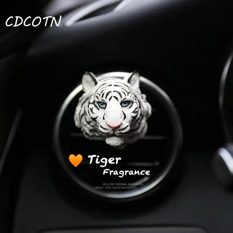 Creative Handmade Animal Cute Tiger Plaster Car Air Freshener Auto Interior Decoration Car Perfume Diffuser Ornaments Accessorie