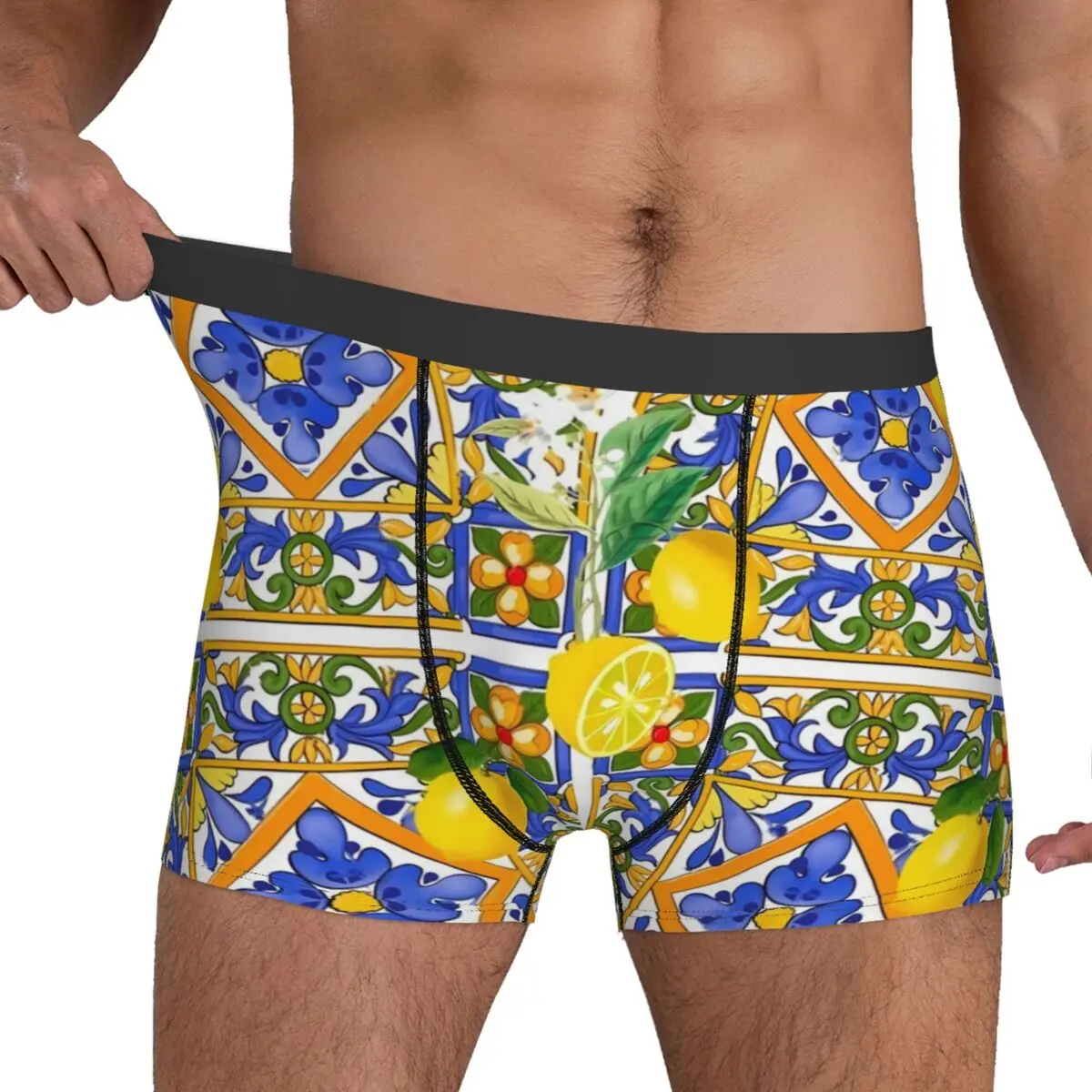 Fruit Print Underwear Oranges And Lemons 3D Pouch Trenky Boxer Shorts Customs Shorts Briefs Funny Men Underpants Plus Size