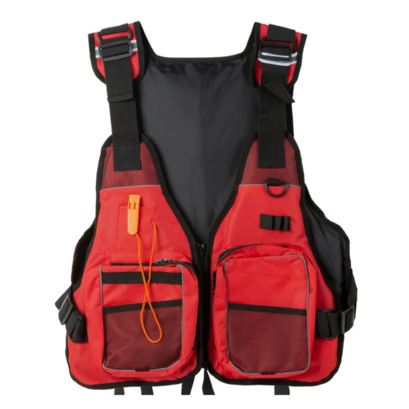 Fishing Life Jacket Multi Pocket Buoyancy Vest Adjustable Safe Flotation Vest For Rock Sea Fishing Boating Water Sports