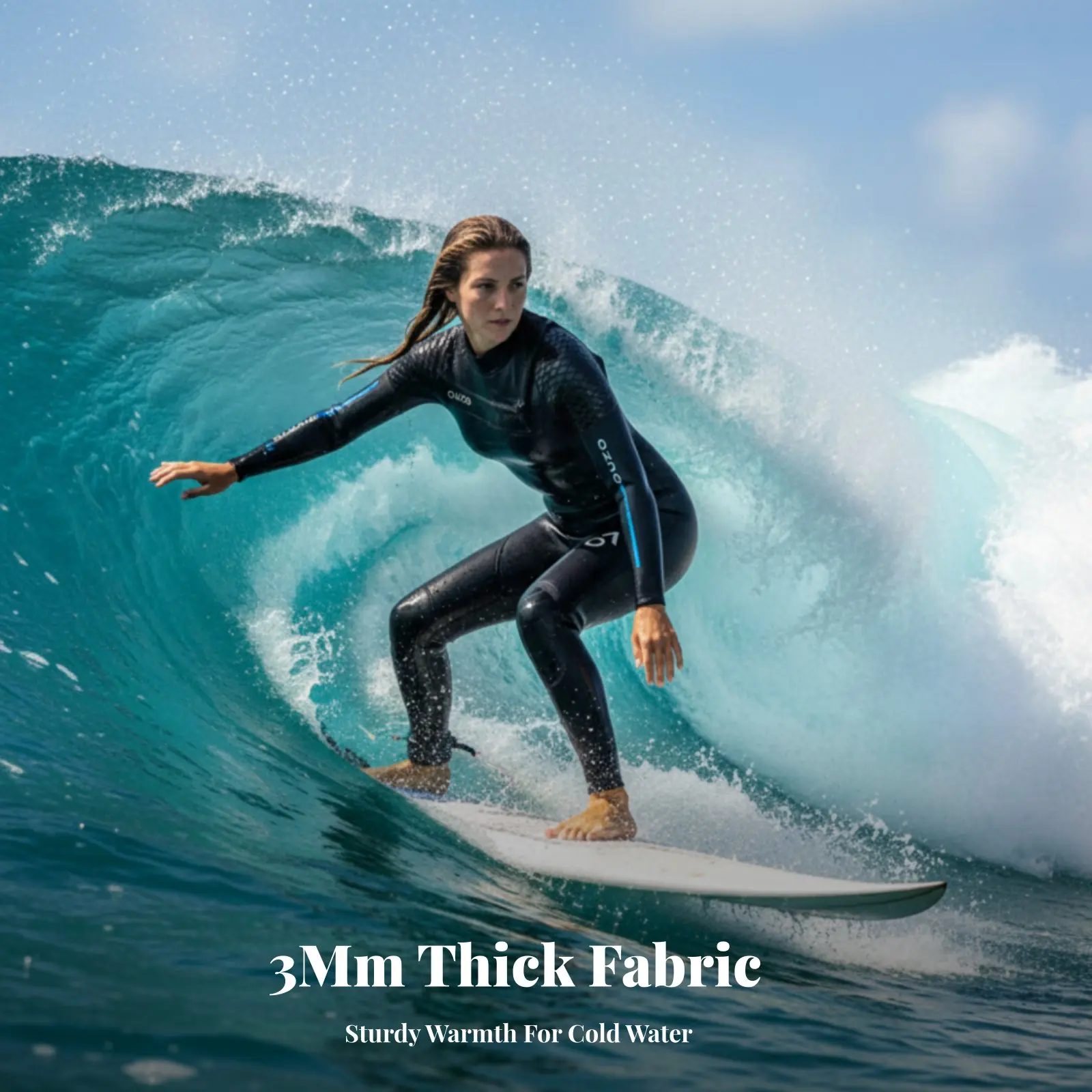 

Женский гидрокостюм 3 мм для полного погружения, цельный, с длинными рукавами, утепленный термокостюм для серфинга и снорклинга