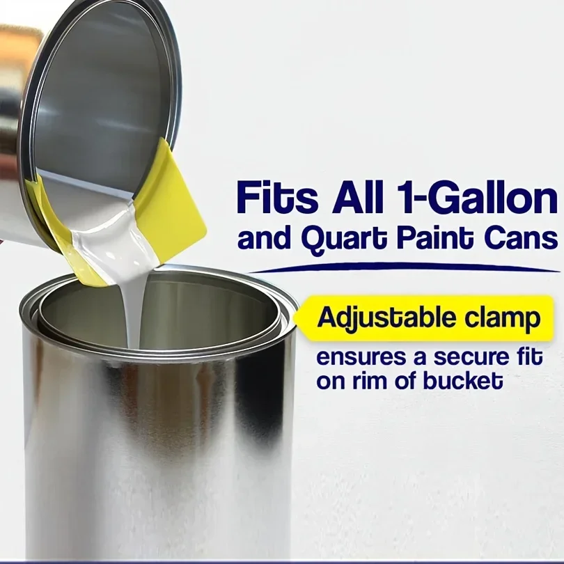 1pc Paint Can Spout, Fits All Pint, Quart Painting Cans, All In One Pouring Accessory,Paint Brush Holder,Paint Bucket Attachment