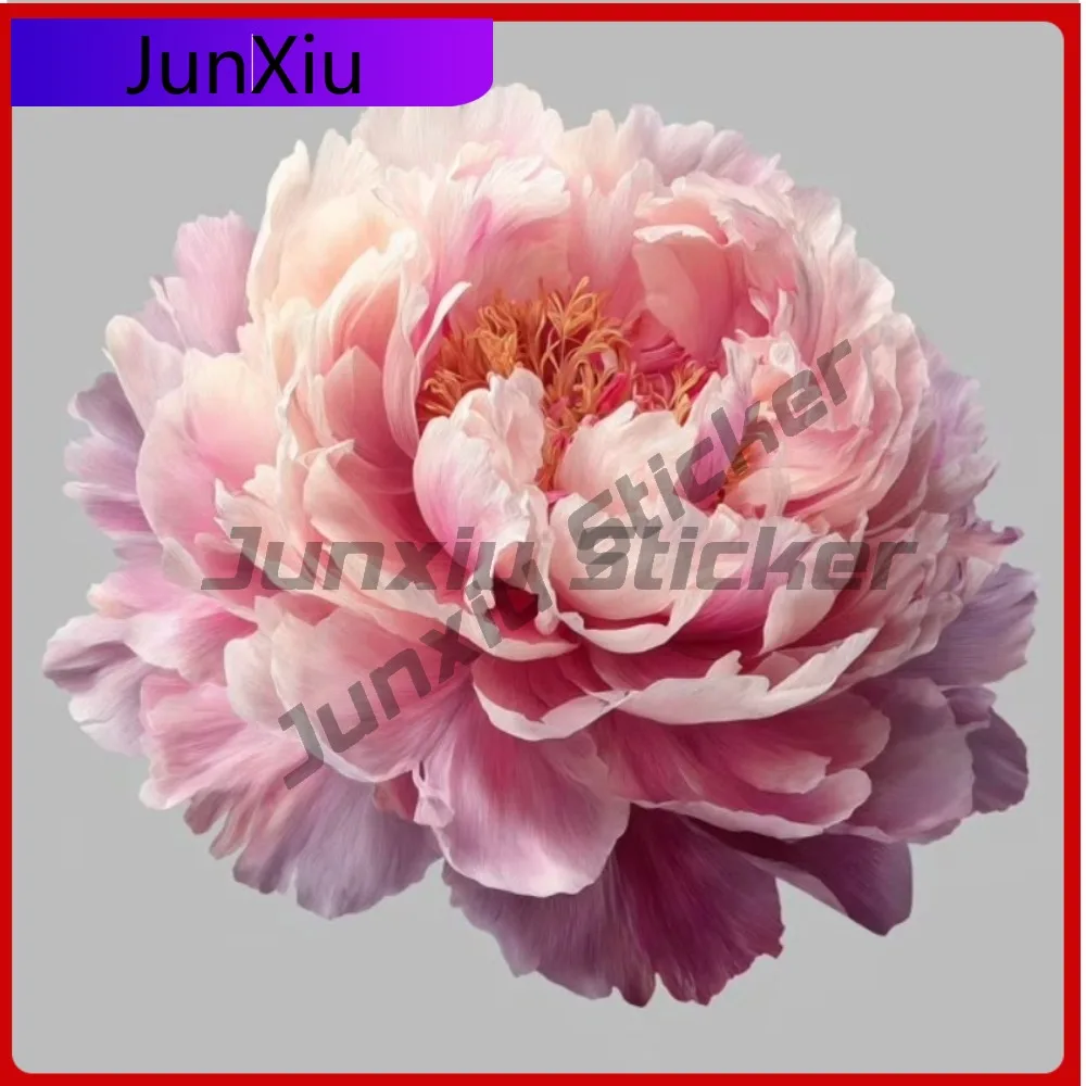 Blush Pink Peony Floral Cool Car Laptop Window Bumper Waterproof Vinyl Decal Decoration Unique Aesthetic Trendy Funny Unique
