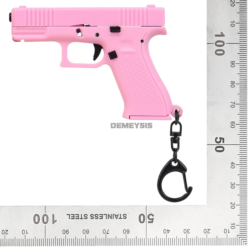Mini Tactical Pistol Shape Keyring Portable Detachable Keychain Hunting Gear G45 Realistic Model Toy Bag Decorations Accessories