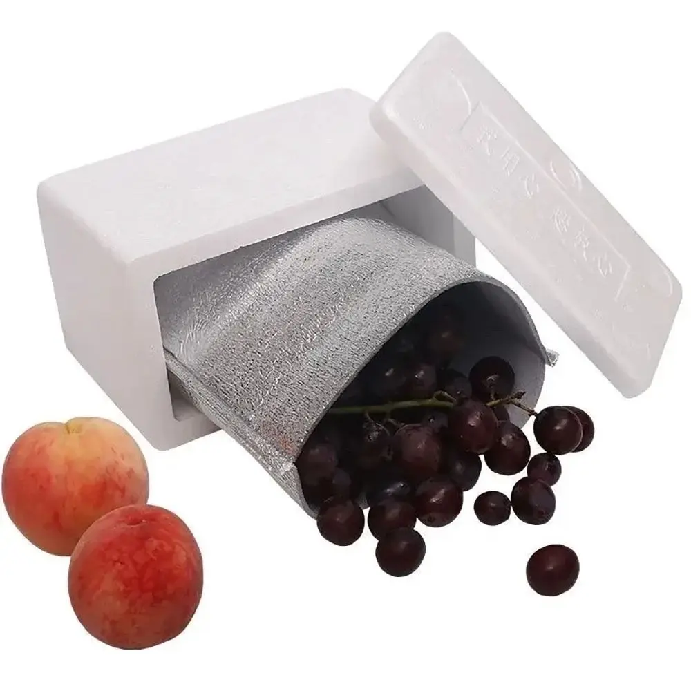 50Pcs/Pack Folding Ice Cold Warm Aluminum Foil Bag Food Thermal Delivery Carrier Insulation Bag Packing Drink Storage Cooler Bag