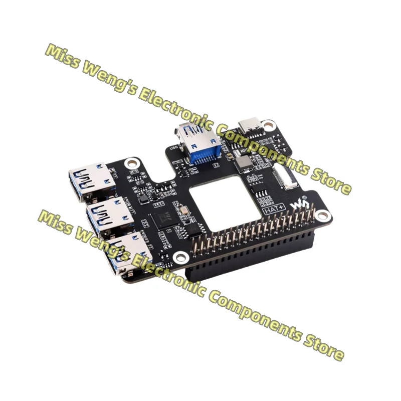 

PCIe to USB 3.2 Geni expansion board HAT+standard driver free 1-to-4 high-speed PCIe TO USB 3.2 Gen1 HAT+