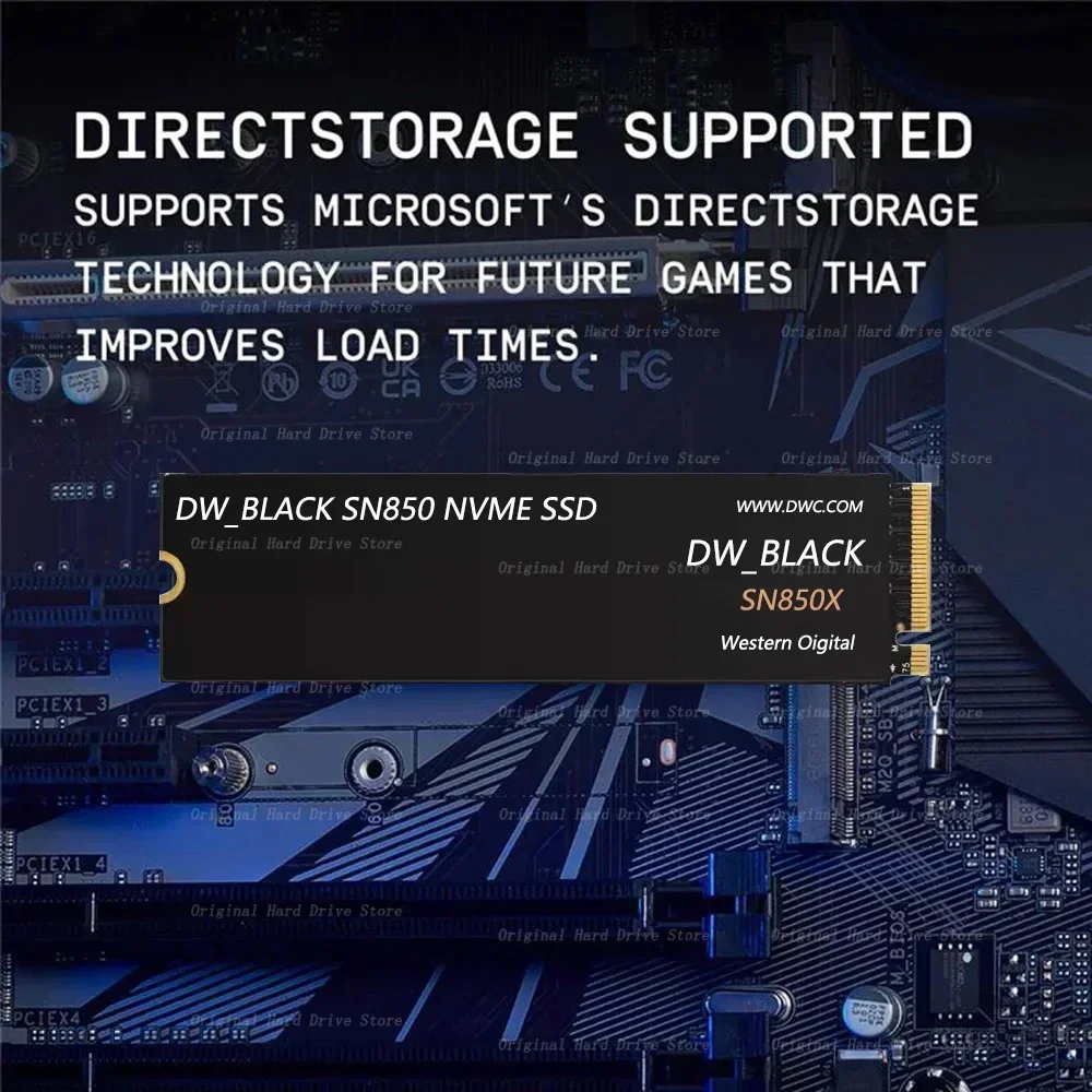 Imagem -05 - Ssd Interno Preto Ps5 Nvme Solid State Drive Sn850x Funciona com Playstation Gen Pcie M.2 2280 Dissipador de Calor Gratuito 2024