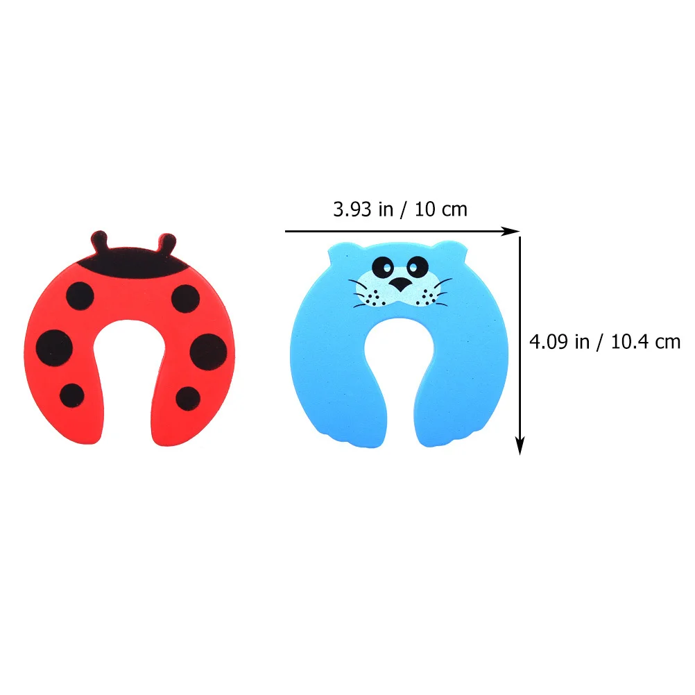 20 pçs rolha de porta protetor de dedo do bebê dos desenhos animados design animal durável macio anti-colisão suporte de porta para crianças
