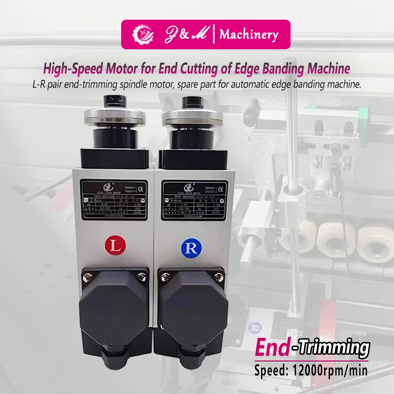 0.37/0.55/0.75KW High Speed Spindle Motor for End Cutting/Trimming of Edge Banding Machine KDT NANXING Woodworking Machine