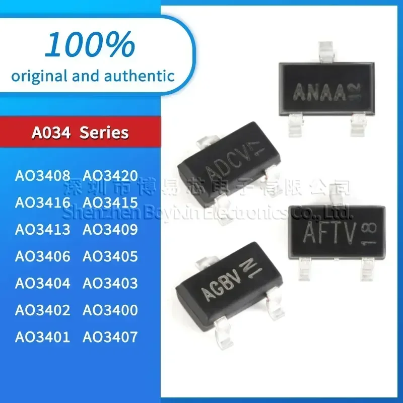 

AO3400, AO3401, AO3402, AO3403, AO3404, AO3405, AO3406, AO3407, AO3408, AO3409, AO3413, AO3415, AO3416, AO3420, Black PC shell