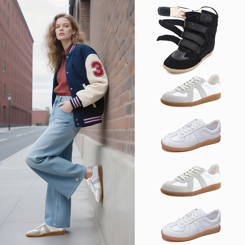 

Classic Retro Women's Sports Sneakers Female Casual Height Increasing Walking Shoes Outdoor Thick Sole Trainers Lady Hiking Boot