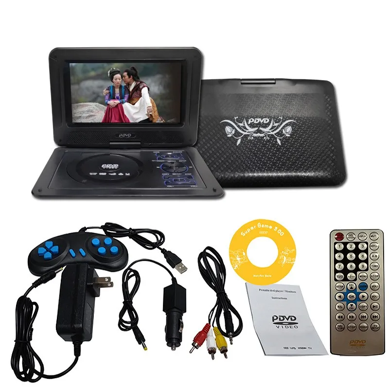 

9,8-дюймовый новый мини-многофункциональный DVD-плеер 270 ° Вращающийся HD ЖК-экран, VCD, воспроизведение, детский телевизор, обучающая машина, автомобиль, небольшой телевизор