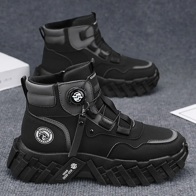 Men Casual Ankle Boots High Quality Trend Comfrotable Wear-resistant Works Shoes Outdoor Trendy Man Motorcycle Boots Botas 39-44