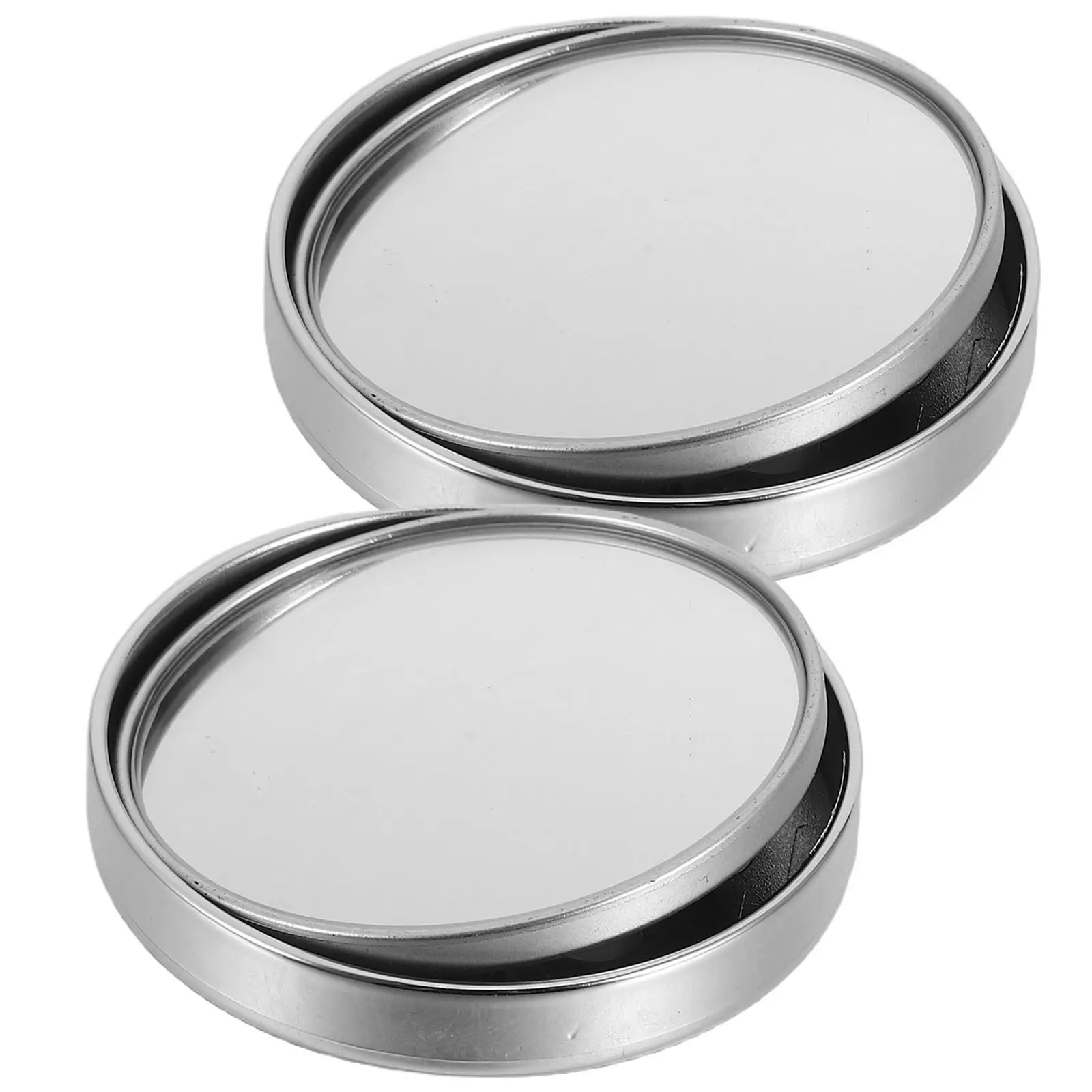 

2Pcs Desk Rear View Mirror for Computer Monitor Adjustable Silver Frame Privacy Security Cubicle Open Office Workspace Mirror