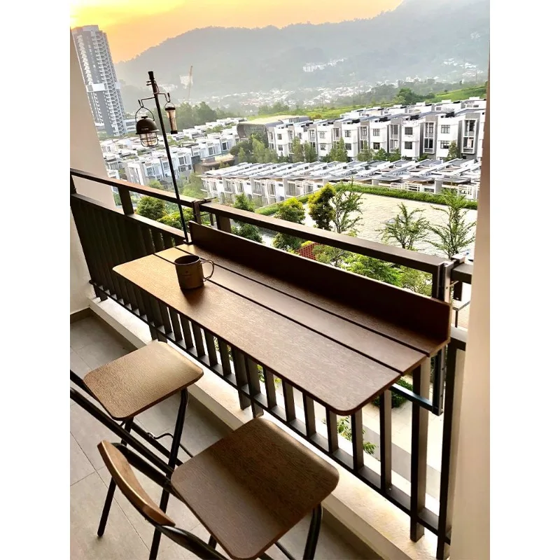 Small apartment home bar, computer table can be dedicated to folding desk and chair y